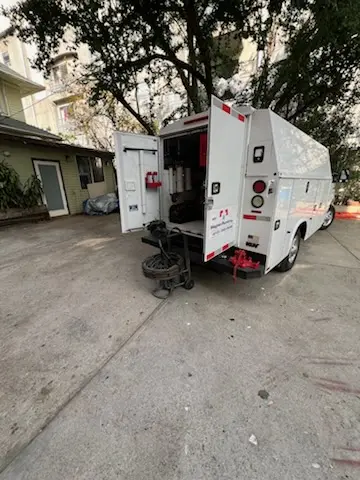 Magnet Plumbing service vehicle on-site for Water Heater Repair in South Lakes